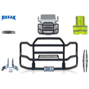 Freightliner Cascadia 2018+ Grille Deer Moose Brush Bumper Guard - Black (Aftermarket)