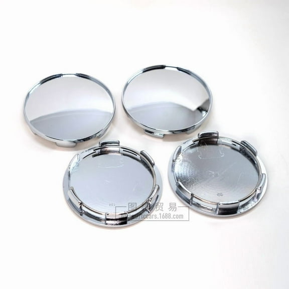 Clispeed 4Pcs Modified Car Hub Cap Covers Wheel Center Hub Caps ABS Silver for Car Wheel Accessories
