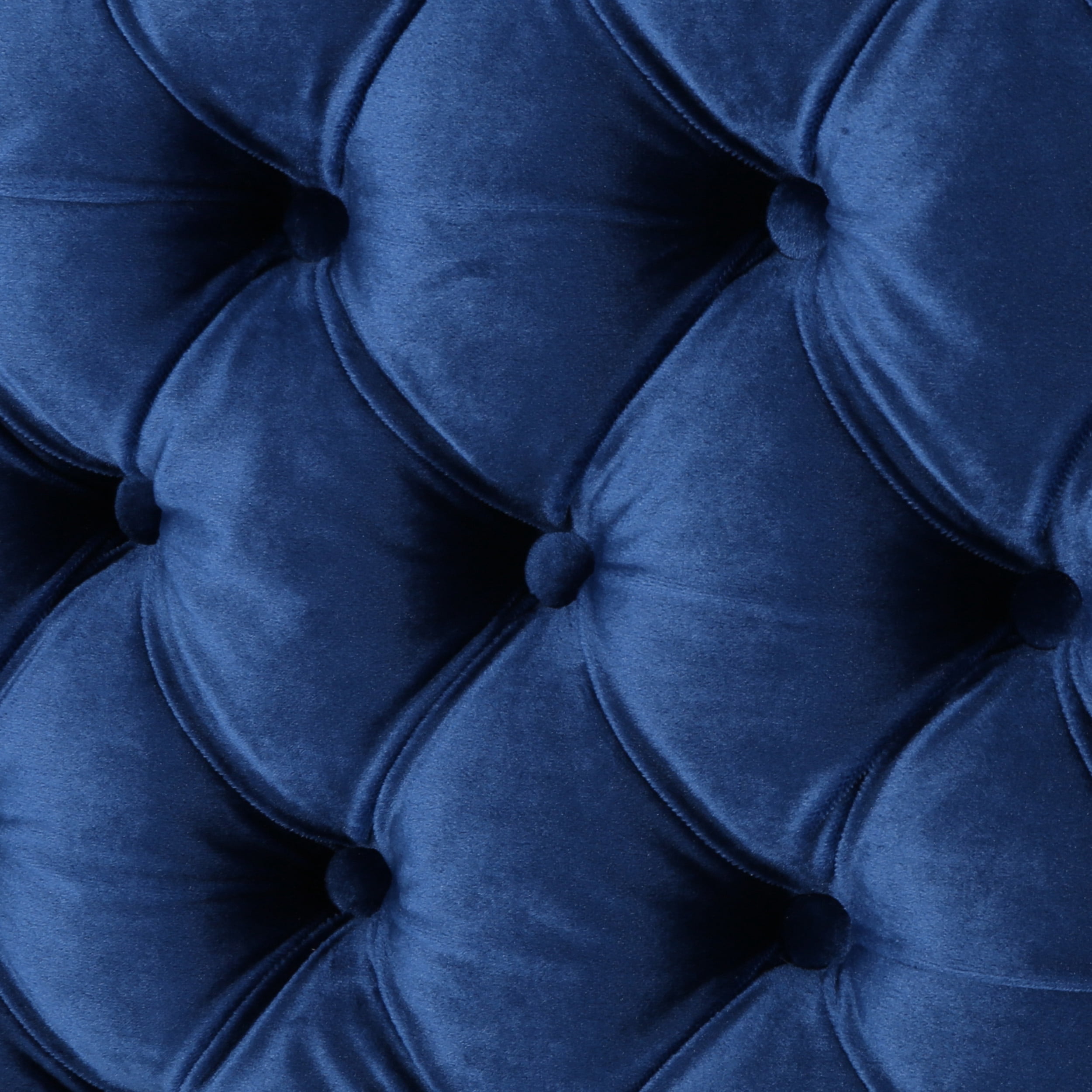 GDF Studio Classic Tufted Adjustable Velvet Headboard, Full/Queen, Navy Blue