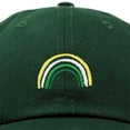 thumbnail image 2 of DALIX St. Patricks Rainbow Hat Womens Embroidered Baseball Cap in Dark Green, 2 of 5