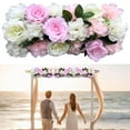 thumbnail image 3 of Décor de Panneau Mariage Route Citée Fleurs Fausses Roses Toile de Fond Douche, Blanc, 3 of 7