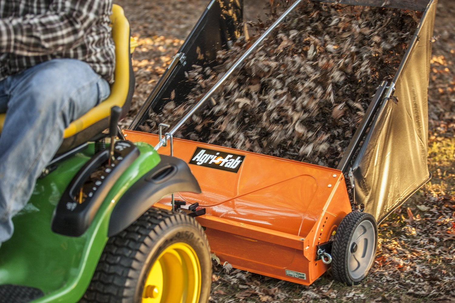 Agri-Fab Tow-Behind Lawn Sweeper 45-0492 - 44 In. Width, 25 Cu. Ft. Capacity, Adjustable Brush