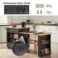 thumbnail image 6 of Onbrill 76" Kitchen Islands w/Extendable Dining Table, 2-6 Island Table for Kitchen w/Double-Side Storage, 6 of 7