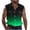 Green., variant on Agkizg Men's Casual Vests Hawaiian Print Turn Down Collar Pocket Button Front Shirt Top