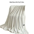 thumbnail image 3 of Vacemry Under $5 Fleece Throw Blanket, Soft Warm Fluffy Cream Solid Color for Couch Bed, Lightweight Polyester Lap Blanket for Travel, Cozy Decorative for Living Room, 3 of 6