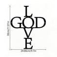 thumbnail image 3 of MMJ Black Iron Hanging Sculpture Cross Love Religious Ornament Living Room Bedroom Hallway Home Decoration Accent Piece Wall Decor 11.81x9.71in, 3 of 6