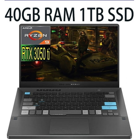 ASUS ROG Zephyrus G14 14 Special Edition Gaming Laptop, AMD 8-Core Ryzen 9 5900HS (Beat i7-10370H) GeForce RTX 3050 Ti 4GB, 40GB DDR4 1TB PCIe SSD, 14" WQHD (2560 x 1440) Display, Windows 11
