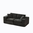 thumbnail image 4 of Aukfa 2-Seater Cloud Comfy Sofa, 79" Oversized Deep Seat Chenille Upholstered Loveseat, Modern Modular Couch for Living Room Bedroom, Black, 4 of 7