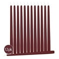 thumbnail image 4 of Hyoola 10" Burgundy Red Dripless European Made Taper Candles, Unscented Paraffin Wax with Cotton Wicks, 12-Pack, 4 of 5