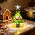 thumbnail image 6 of Christmas Tree Night Light, Plugin Green Christmas Tree Lights with Cute Dog, Vintage Hand Painted Hallway Nightlight with Multicolored Mini Home Decor, Gifts for Kids Women Men!, 6 of 8