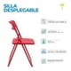 thumbnail image 5 of Silla Plegable Acero Tubular Calibre 18 VIVIANA Plástico Resistente C/ Patas Antiderrapante Multifuncional Onof, 5 of 6
