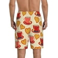 thumbnail image 3 of Easygdp Cups of Tea Men's Short Pajama Pants, Sleep Shorts, Household Pants, Casual Pants with Pockets - Small, 3 of 9