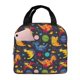 thumbnail image 1 of Easygdp Dinosaurs in Space Bolsa Térmica Premium - Tela Oxford Impermeable, Gran Capacidad, Bolsillo Frontal, Unisex para Trabajo, Escuela, Actividades al Aire Libre y Picnics, 1 of 8