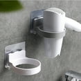 thumbnail image 2 of Hair Dryer Holder Wall-mounted Hairdryer Rack Free Punching Space-saving Hair Dryer Organizer for Bathroom, Grey, 2 of 7