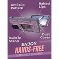 thumbnail image 4 of CaseBorne V Series Case Compatible with iPhone 14 Pro Max - Military Grade Full-Body Rugged with Kickstand and Built-in Screen Protector - Purple, 4 of 5