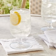 Better Homes & Gardens 12 oz Clear Tritan Ribbed Goblet