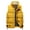 Yellow, variant on Mens Puffer Vest Fall Winter Zipper Casual Vest for Men Solid Color with Zip Pockets Comfy Warm Thicken Outerwear