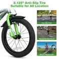 thumbnail image 2 of Hykolity Kids Bike, 16 Inch Children Bicycle for Boys & Girls Ages 4-6 Years Old, Rider Height 38-48 Inch, Sport Bike BMX Freestyle Handlebar Black Green, 2 of 7