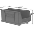 thumbnail image 2 of Super Size Bin [Set of 4] Color: Gray, Size: 10" H x 11" W x 23.88" D, 2 of 4