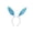 Blue-BU-home supplies, variant on Home Fleece Rabbit Ears Headband Easter Bunny Hair Clip Head Hoop with Flower Decoration (Red/Blue/Purple/Yellow/White) St Patricks Day Decorations
