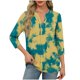 thumbnail image 2 of mfyjkho Tops Elegantes Para Mujer, Camiseta De Manga Tres Cuartos Con Cuello En V Y Lunares De Color Liso Para Mujer Tops Para Hacer Ejercicio M, 2 of 6