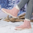 thumbnail image 5 of Unisex Cotton Boots Plus Velvet Warm And Waterproof Five-finger Snow Boots Outdoor Non-slip Hiking Boots Minimalist Cotton Boots (pink,36), 5 of 7