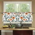 thumbnail image 4 of Yayeee Kitchen Curtains Set of 2 Light Filtering 57"x24" Over Sink Window Panels, Flowers Pattern, 4 of 7