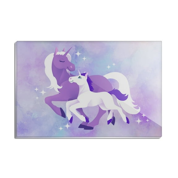 Magical Mom Unicorn and Baby Rectangle Acrylic Fridge Refrigerator Magnet