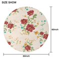 thumbnail image 6 of Pioneer Flower Floral Print Pattern Round Tablecloth 60"x60",Wrinkle Wipeable Table Cloth for Kitchen Dining Room Picnic Patio Party, 6 of 6