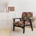 thumbnail image 2 of Designart "Garden Of Renaissance II" Pink Botanical Upholstered Accent Chair - Bohemian & Eclectic Arm Chair For Living Room, 2 of 7