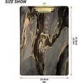 thumbnail image 3 of FMSHPON Golden Marble Swirl Clipboard Hardboard Wood Nursing Clip Board and Pull for Standard A4 Letter 13x9 inches, 3 of 7