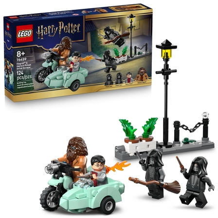 LEGO Harry Potter Hagrid & Harry’s Privet Drive Escape Building Toy for Boys & Girls - Pretend Play Set for Kids, Ages 8  - W/Mini Hagrid's Motorcycle & 4 Minifigures - Gift for Birthdays - 76459