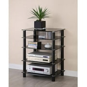 Angle View: Walker Edison Multi-Level Component Stand, Multiple Colors