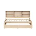 thumbnail image 4 of Twin Daybed Frame With Side Shelves, Charging, Natural Appearance Drawers, Hue, 4 of 7