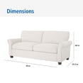 thumbnail image 2 of Mainstays 76" Rolled Arm Sofa, Cream, 2 of 10