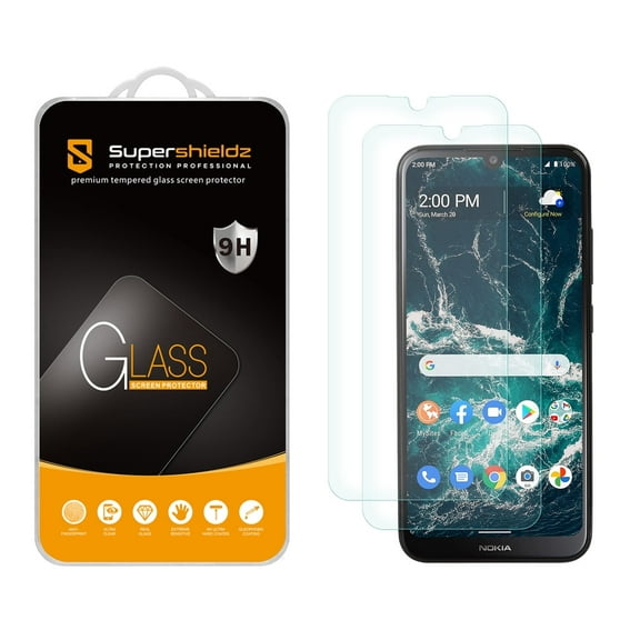 (2 Pack) Supershieldz Designed for Nokia C200 Tempered Glass Screen Protector, Anti Scratch, Bubble Free