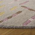 thumbnail image 3 of SAFAVIEH Metro Rodina Geometric Striped Area Rug, Taupe/Pink, 6' x 6' Round, 3 of 10