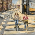thumbnail image 2 of Laceur, Nicole 20x20 Gold Ornate Wood Framed with Double Matting Museum Art Print Titled - Kids on bikes, 2 of 4