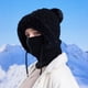 thumbnail image 4 of 3 In 1 Knitted Hat For Women With Scarf And Mask Fall Winter Warm Knitted Ski Scarf And Mask, 4 of 5