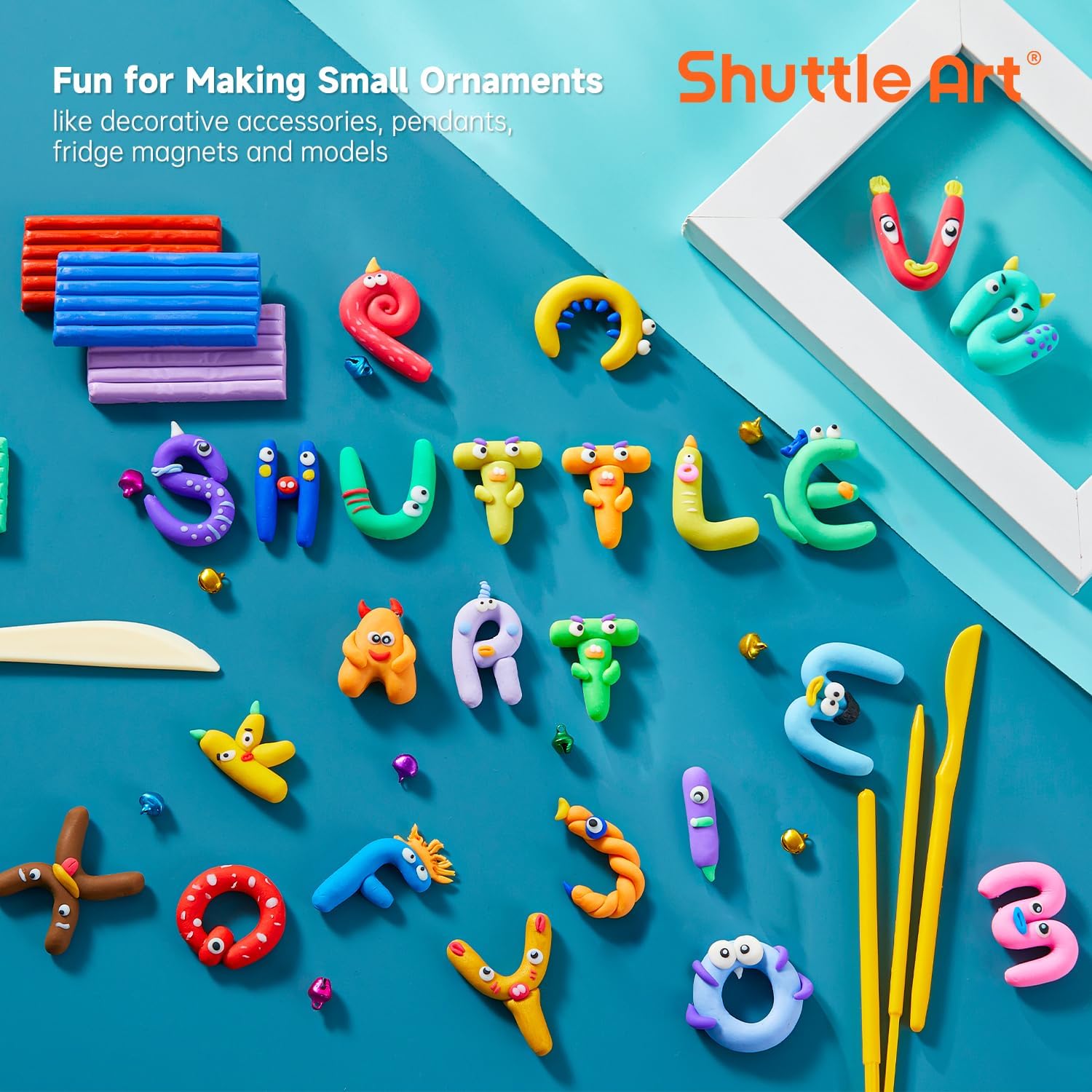 Shuttle Art 60-Color Oven Bake Polymer Clay Kit with Tools photo 7