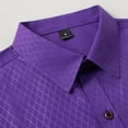 thumbnail image 3 of Ceisia Men's Slim Fit Short Sleeve Shirt Subtle Diamond Pattern Checkered Patchwork Buttons Pocket Spring Summer Shirt Gift, 3 of 6