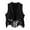 Black, variant on Girls Western Open Front Fringe Vest Cowboy Party Dress Up Tassel Top for Performance Tween Kids Summer Soft Comfy Cute Teen Basic Tees