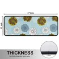thumbnail image 5 of Geometric Flower and Dahlia Blue Anti Fatigue Kitchen Rugs Set Of 2, Non Slip Washable Decorative Floor Mats for Sink Laundry and Home Use, 17"x47", 5 of 5