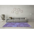 thumbnail image 3 of Ahgly Company Indoor Rectangle Patchwork Blue Transitional Area Rugs, 7' x 10', 3 of 4