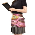 thumbnail image 2 of Yayeee Waist Apron with Pockets for Cooking Waterproof Half Server Aprons, Cute Doughnuts Pattern, 2 of 7