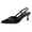 Fashion Shoes - Black, variant on Kitten Heels for Women Closed Toe Pointed Front Slingback Pumps Glossy Finish Chic Large Metallic Buckle Decor Low Heel Elegant Dress Shoes for Wedding Bridal Party