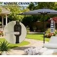 thumbnail image 6 of Outdoor Umbrellas, UPF 30+ Small Balcony Umbrella,Half Umbrella Outdoor Patio Umbrella,Vented Half Patio Umbrella with Crank Ribs, Porch Umbrella, Navy Blue Patio Umbrellas,Cantilever Umbrellas, 6 of 8