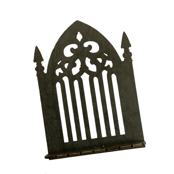 Giaone Gothic Black Wood Wall Shelf Practical Build and Mysterious Design