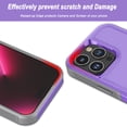 thumbnail image 4 of For Apple iphone 16 Pro Phone Case, Ebizware Heavy Duty Shockproof Case [Military Grade Drop Tested] Dual Layer Full Body Protective Cover for iphone 16 Pro -Purple, 4 of 6