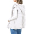 thumbnail image 1 of Chaleco sin mangas con capucha para mujer PRETTYGARDEN Otoño 2025 Blanco XXL, 1 of 8